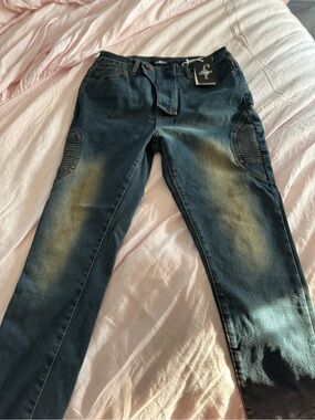 Flamingals Motorcycle Jeans size L/12 NWT